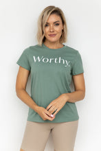 Load image into Gallery viewer, Worthy Full Length Tee - Sage Green
